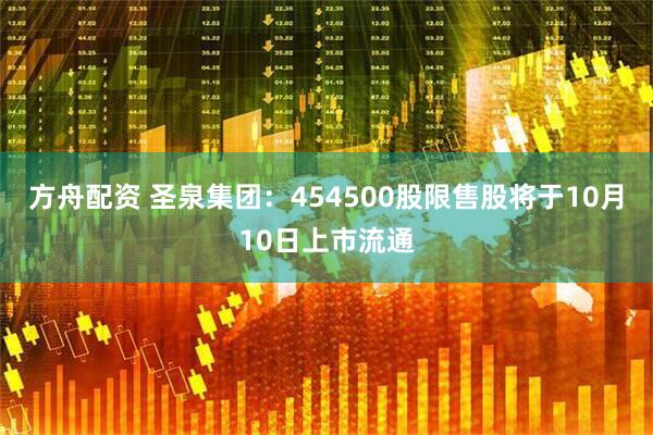 方舟配资 圣泉集团：454500股限售股将于10月10日上市流通