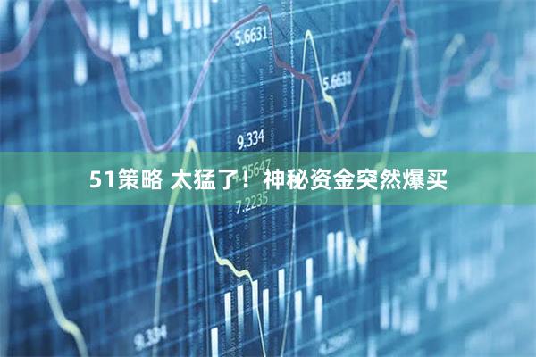 51策略 太猛了！神秘资金突然爆买